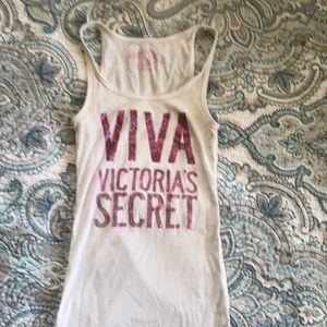 2 Victoria secret logo tank top size medium